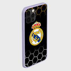 Чехол для iPhone 12 Pro Real madrid соты, цвет: 3D-светло-сиреневый — фото 2