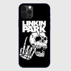 Чехол для iPhone 12 Pro Linkin Park Череп, цвет: 3D-черный