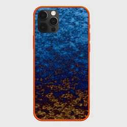 Чехол iPhone 12 Pro Marble texture blue brown color