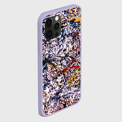 Чехол для iPhone 12 Pro Холст забрызганный краской Fashion trend, цвет: 3D-светло-сиреневый — фото 2