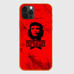 Чехол для iPhone 12 Pro Че Гевара - на красном фоне, цвет: 3D-красный