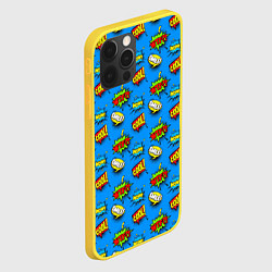 Чехол для iPhone 12 Pro POP ART - стикербомбинг, цвет: 3D-желтый — фото 2