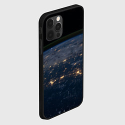 Чехол для iPhone 12 Pro Земля из космоса - Жёлтый, цвет: 3D-черный — фото 2