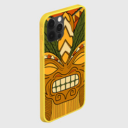 Чехол для iPhone 12 Pro Polynesian tiki ANGRY, цвет: 3D-желтый — фото 2