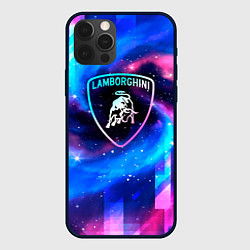 Чехол iPhone 12 Pro Lamborghini Неоновый Космос