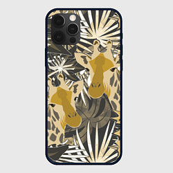 Чехол iPhone 12 Pro Жирафы в тропиках