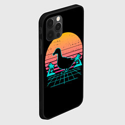 Чехол для iPhone 12 Pro Ретро утка, цвет: 3D-черный — фото 2