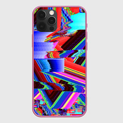 Чехол для iPhone 12 Pro Авангардный модный глитч, цвет: 3D-малиновый