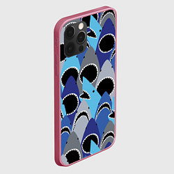 Чехол для iPhone 12 Pro Пасть акулы - паттерн, цвет: 3D-малиновый — фото 2
