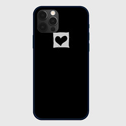 Чехол для iPhone 12 Pro Пустое сердце - заплатка, цвет: 3D-черный