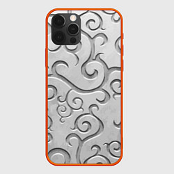 Чехол iPhone 12 Pro Ажурный орнамент на поверхности металла