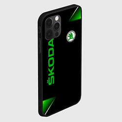 Чехол для iPhone 12 Pro Skoda Sport Абстракция, цвет: 3D-черный — фото 2
