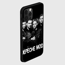 Чехол для iPhone 12 Pro Depeche Mode - black & white portrait, цвет: 3D-черный — фото 2
