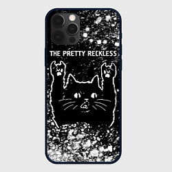 Чехол iPhone 12 Pro Группа The Pretty Reckless и рок кот