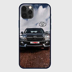 Чехол iPhone 12 Pro Toyota Land Cruiser in the mountains