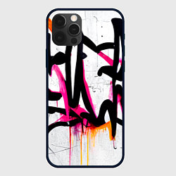 Чехол для iPhone 12 Pro Крупные граффити узоры, цвет: 3D-черный