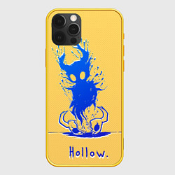 Чехол для iPhone 12 Pro Hollow Рыцарь в синем градиенте Hollow Knight, цвет: 3D-желтый