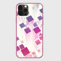 Чехол для iPhone 12 Pro Неоновый эквалайзер-негатив, цвет: 3D-малиновый
