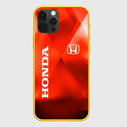 Чехол для iPhone 12 Pro Honda - красная абстракция, цвет: 3D-желтый