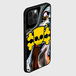 Чехол для iPhone 12 Pro Череп Барта Симпсона!, цвет: 3D-черный — фото 2