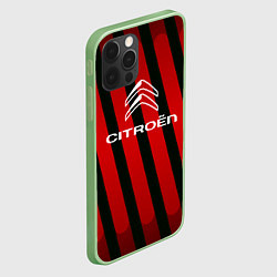 Чехол для iPhone 12 Pro Citroёn - полосы, цвет: 3D-салатовый — фото 2