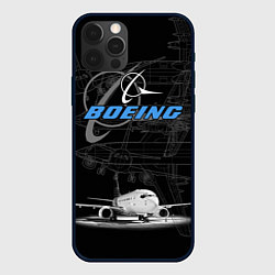 Чехол для iPhone 12 Pro Boeing 737, цвет: 3D-черный