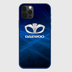 Чехол для iPhone 12 Pro Daewoo - лучи, цвет: 3D-тёмно-синий