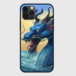 Чехол для iPhone 12 Pro Японский Дракон В Воде, цвет: 3D-черный