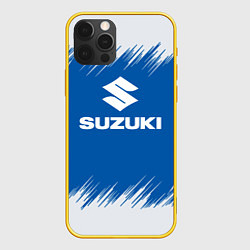 Чехол для iPhone 12 Pro Suzuki - sport, цвет: 3D-желтый