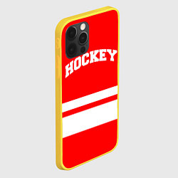 Чехол для iPhone 12 Pro Hockey - две волосы, цвет: 3D-желтый — фото 2