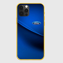 Чехол iPhone 12 Pro Ford - синяя абстракция