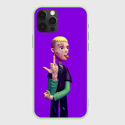 Чехол iPhone 12 Pro Lil Peep На Фиолетовом Фоне