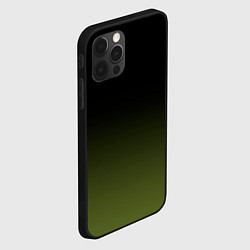 Чехол для iPhone 12 Pro Черный и хвойный зеленый градиент, цвет: 3D-черный — фото 2