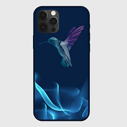 Чехол для iPhone 12 Pro Колибри в полете, цвет: 3D-черный