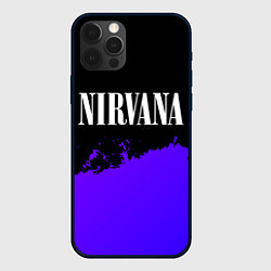 Чехол iPhone 12 Pro Nirvana purple grunge