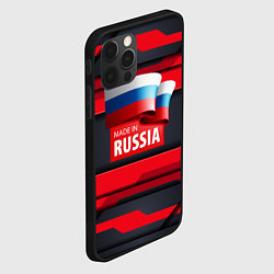 Чехол для iPhone 12 Pro Red & Black - Russia, цвет: 3D-черный — фото 2