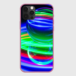 Чехол iPhone 12 Pro Волнообразные абстрактные линии и шары