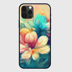Чехол iPhone 12 Pro Цветочный букет нарисованный маслом