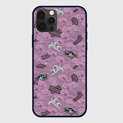 Чехол для iPhone 12 Pro Драконьи волны, цвет: 3D-черный