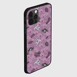 Чехол для iPhone 12 Pro Драконьи волны, цвет: 3D-черный — фото 2