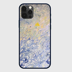 Чехол iPhone 12 Pro Абстрактное множество мазков серой краски
