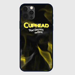 Чехол для iPhone 12 Pro Cuphead жёлтый огонь, цвет: 3D-черный