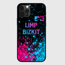 Чехол iPhone 12 Pro Limp Bizkit - neon gradient: символ сверху