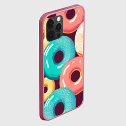 Чехол для iPhone 12 Pro Пончики и только пончики, цвет: 3D-малиновый — фото 2