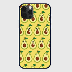 Чехол iPhone 12 Pro Авокадо Паттерн - Желтая версия
