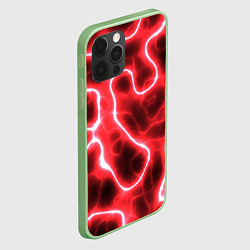 Чехол для iPhone 12 Pro Огненный камуфляж, цвет: 3D-салатовый — фото 2