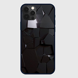 Чехол для iPhone 12 Pro Треснутый асфальт, цвет: 3D-черный