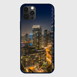 Чехол iPhone 12 Pro Ночной красочный город