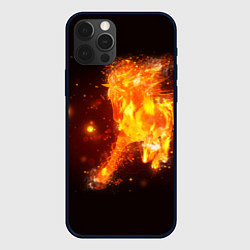 Чехол для iPhone 12 Pro Огненная лошадь мчит галопом, цвет: 3D-черный