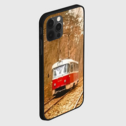 Чехол для iPhone 12 Pro Одинокий трамвай - Россия, цвет: 3D-черный — фото 2
